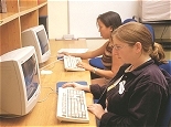 Spanish Student Using Internet
